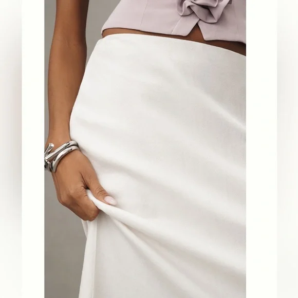 Anthropologie The Tilda Slip Skirt: Linen Edition. Size LP. MSRP $138 - Picture 5 of 15